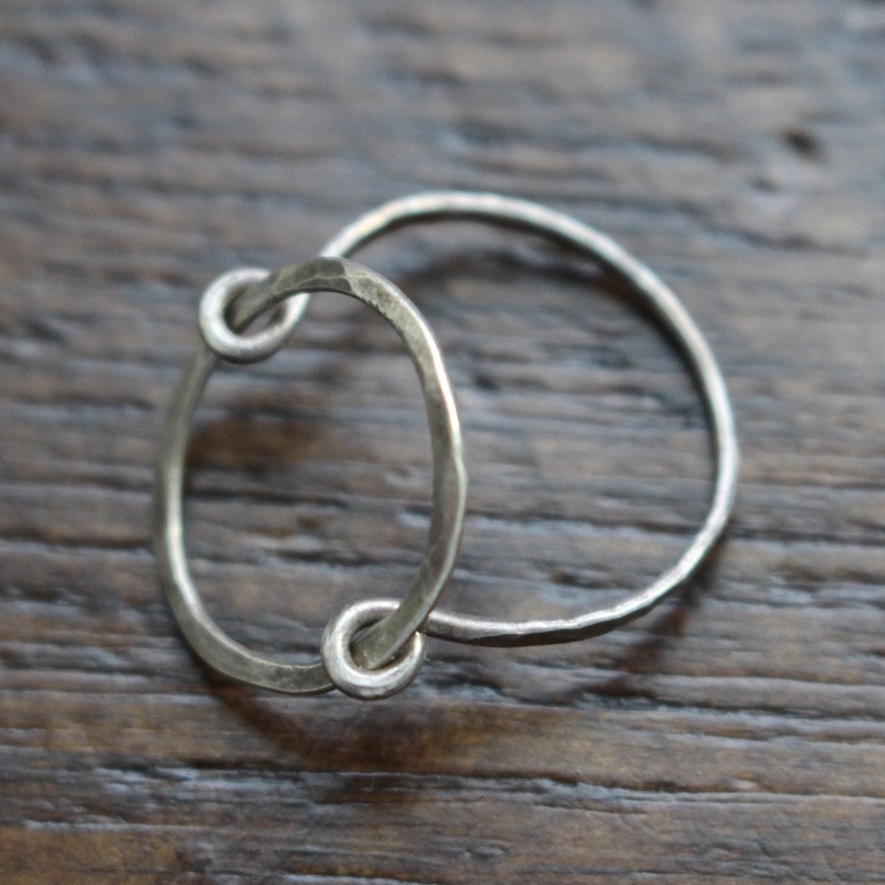 Wrapped Silver Circle Ring